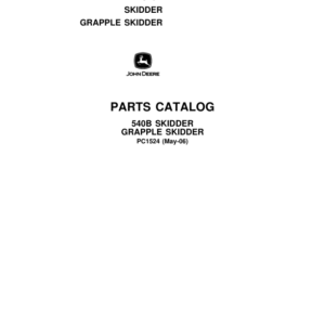John Deere Skidder Parts Catalog Manual PC1524
