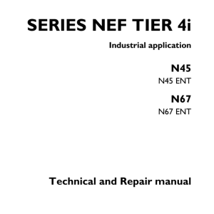 Iveco N45 ENT, N67 ENT Tier 4i NEF Series Engine Repair Manual