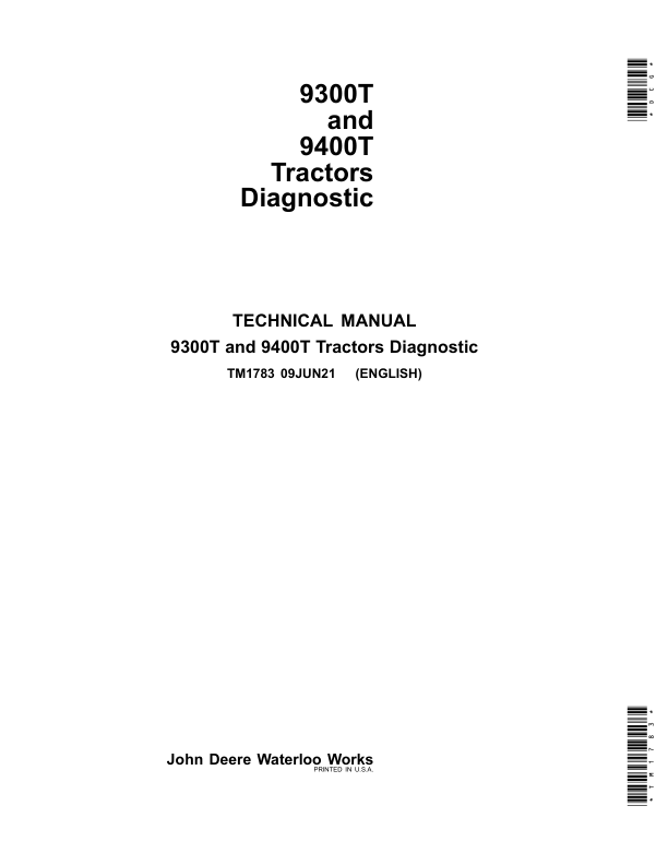 John Deere 9300T, 9400T Tractors Technical Repair Manual_TM1783.pdf_page1