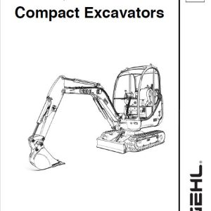 Gehl GE 153, GE 193, GE 223 Excavator Repair Service Manual
