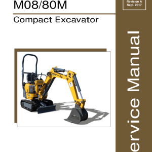 Gehl M08, Mustang 80M Compact Excavator Repair Service Manual