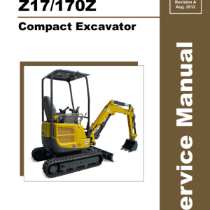 Gehl Z17, Mustang 170Z Compact Excavator Repair Service Manual