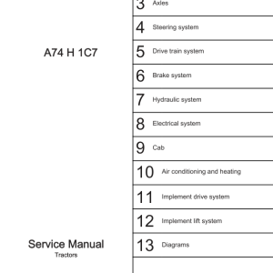 Valtra A74 H 1C7 Tractor Service Repair Manual