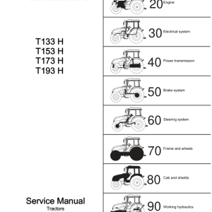Valtra T133H, T153H, T173H, T193H Tractors Repair Manual