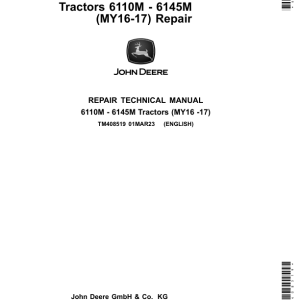 John Deere 6110M, 6120M, 6125M, 6130M, 6135M, 6140M, 6145M Tractors Repair Manual