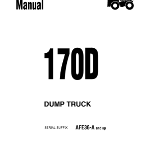 Komatsu Wabco 170D Haulpak Truck Service Repair Manual