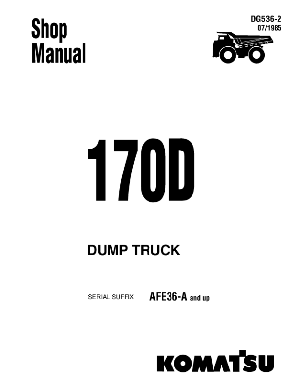 Komatsu Wabco 170D Haulpak Truck Service Repair Manual
