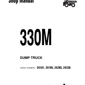 Komatsu 330M Haulpak Dump Truck Service Repair Manual