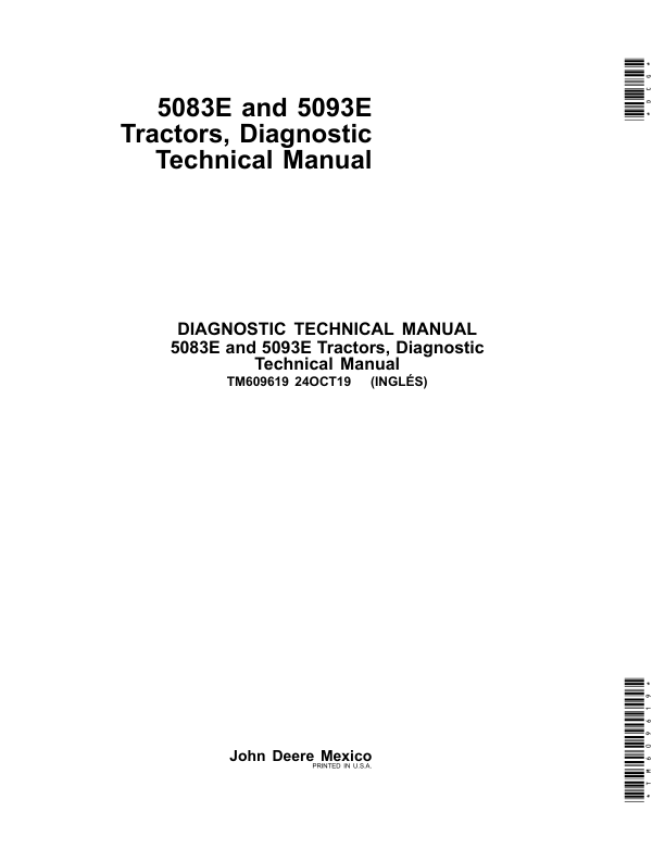 John Deere 5083E, 5093E Tractors Service Repair Manual (Turkey only)_TM609619_1