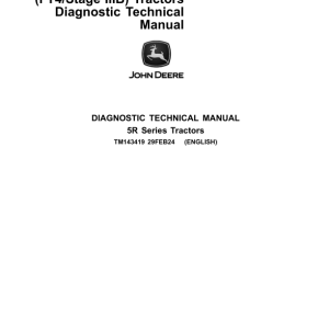 John Deere 5090R, 5100R, 5115R, 5115RH, 5125R (FT4 & Stage IIIB) Tractors Repair Manual
