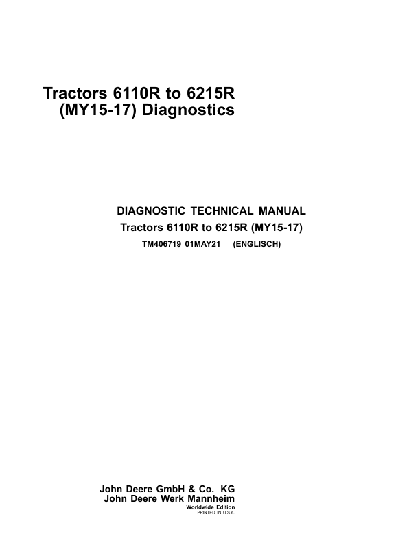 John Deere 6110R, 6120R, 6130R, 6135R Tractors Repair Manual (MY15-MY17)_TM406719_1