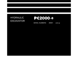 Komatsu PC2000-8 Excavator Service Repair Manual