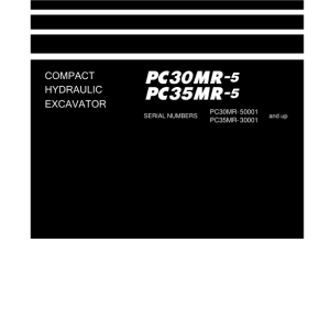 Komatsu PC30MR-5, PC35MR-5 Excavator Service Repair Manual