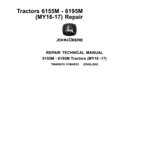 John Deere 6155M, 6155MH, 6175M, 6195M, 6210M Tractors Repair Manual