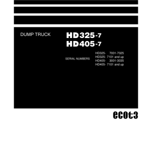 Komatsu HD325-7 Dump Truck Service Repair Manual