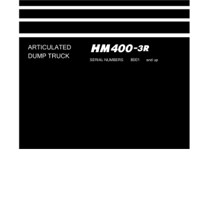 Komatsu HM400-3R Dump Truck Service Repair Manual