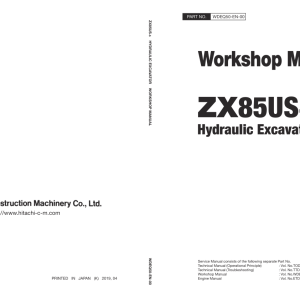 Hitachi ZX85US-6 Excavator Service Repair Manual