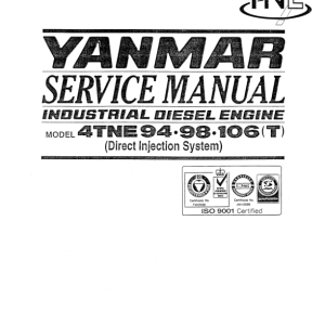 Yanmar 4TNE94, 4TNE98, 4TNE106, 4TNE106T Engine Service Repair Manual