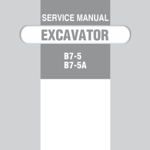 Yanmar B7-5, B7-5A Crawler Excavator Service Repair Manual