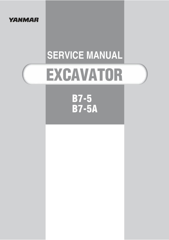 Yanmar B7-5, B7-5A Crawler Excavator Service Repair Manual