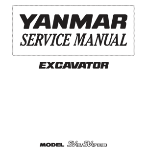 Yanmar SV15, SV17, SV17EX Crawler Excavators Service Repair Manual