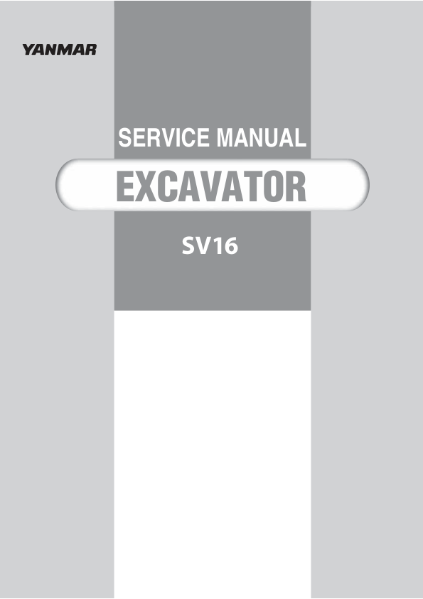 Yanmar SV16 Crawler Excavator Service Repair Manual