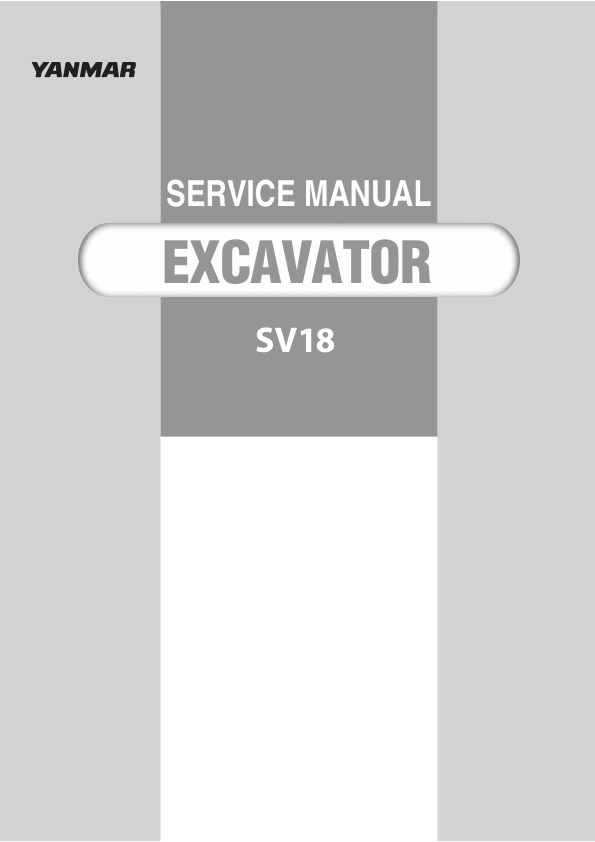 Yanmar SV18 Crawler Excavator Service Repair Manual