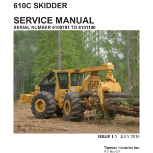 Tigercat 610, 610C Skidder Repair Service Manual