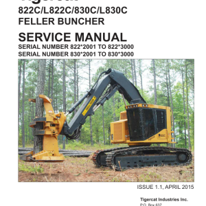 Tigercat 822C, L822C, 830C, L830C Feller Buncher Repair Service Manual