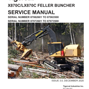 Tigercat X870C, LX870C Feller Buncher Repair Service Manual