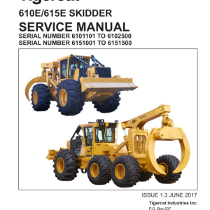 Tigercat 610E, 615E Skidder Repair Service Manual