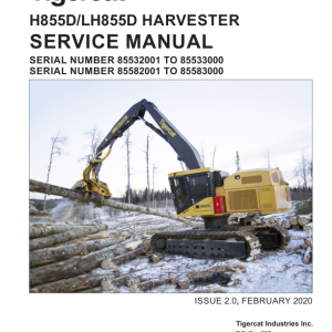 Tigercat H855D, LH855D Harvester Repair Service Manual (85532001 - 85583000)