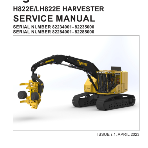 Tigercat H822E, LH822E Harvester Repair Service Manual (82234001–82285000)