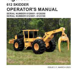 Tigercat 612 Skidder Operators and Engine Manual