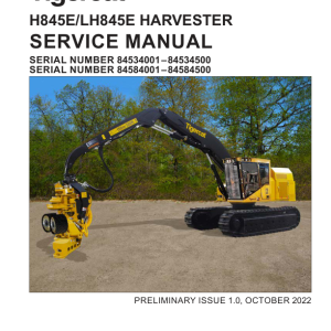 Tigercat H845E, LH845E Harvester Repair Service Manual