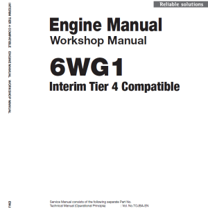 Hitachi 6WG1 Engine Service Repair Manual (ETJBA-EN, EWJBA-EN)