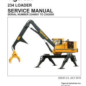 Tigercat 234 Loader Repair Service Manual