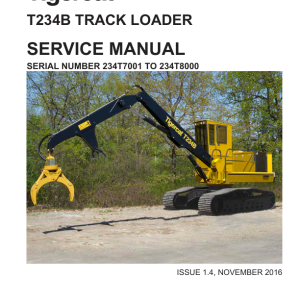 Tigercat T234B Loader Repair Service Manual (234T7000 - 234T8100)
