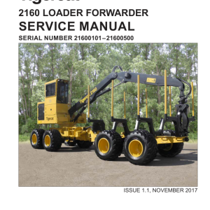 Tigercat 2160 Loader Forwarder Repair Service Manual (21600101 - 21600500)