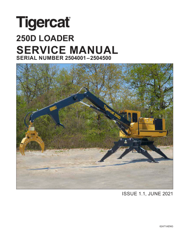 Tigercat 250D Loader Repair Service Manual