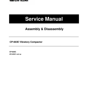 Caterpillar CAT CP-663E Vibratory Compactor Service Repair Manual (AFL00001 and up)