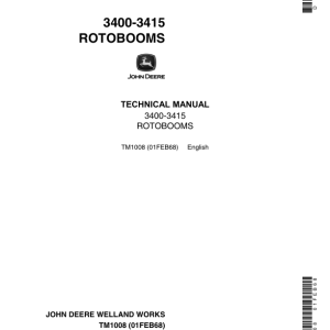 John Deere 3400, 3415 Rotobooms Technical Manual – TM1008