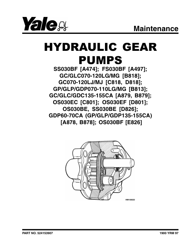 Yale FS030BF Order Picker A497 Service Repair Manual