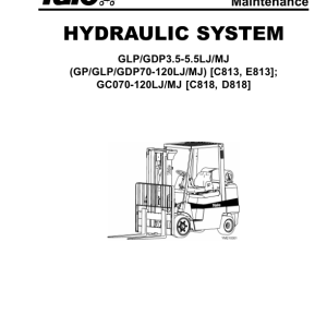 Yale GLP3.5LJ, GLP4.0LJ, GLP4.5MJ, GLP5.0MJ, GLP5.5MJ Forklift C813 Service Repair Manual