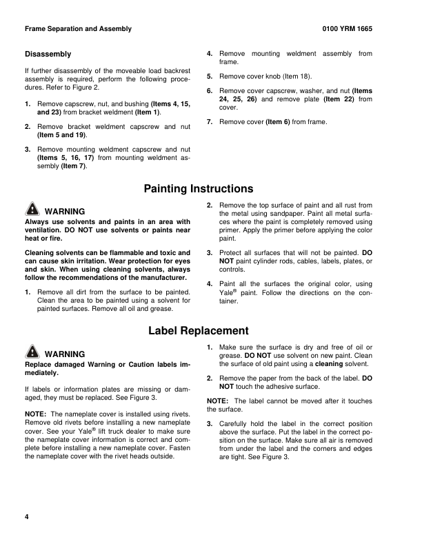 Yale MPB045VG Pallet Truck A245 Series Repair Manual