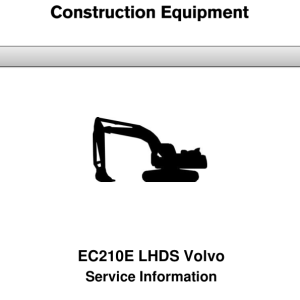 Volvo EC210E LHDS Excavator Repair Service Manual_1