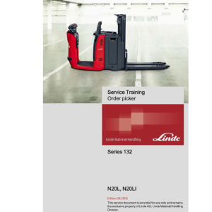 Linde N20L, N20LI Order Picker Type 132 Repair Service Manual