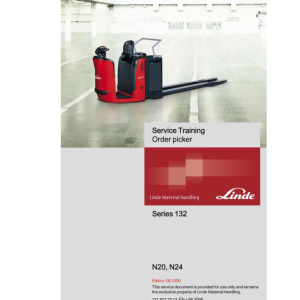 Linde N20, N24 Order Picker Type 132 Repair Service Manual