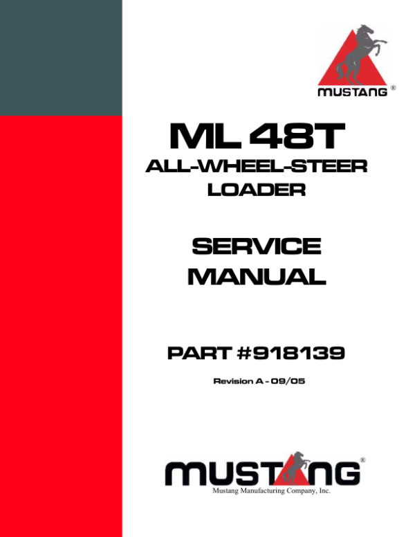 Mustang ML48T Wheel Loader Service Repair Manual